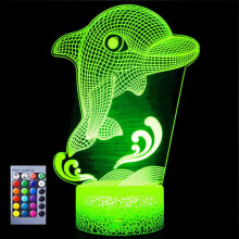 Lampa Solais Oíche Deilf 3T Solas Oíche Mealltach Solas Oíche 16 Dath le hathrú Lampaí Maisiúcháin Deisce Boird Bronntanais Bréagán