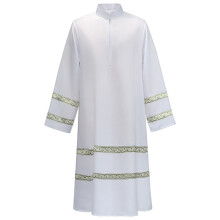 Elegante, mittellange Priesterrobe für Herren, ideal für Halloween-Auftritte und Bühnenauftritte, Größe 2XL