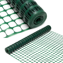 Safety Fence, 4 x 100 FT Green Plastic Mesh Fence Roll Barrier Netting for Construction Fencing Animal Fencing Garden Fencing and Event Fencing