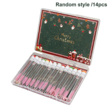 14pcs Gift Box Christmas Cartoon Mascara Eyelash Brushes Set S1P2