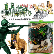 Militärbasis-Spielset, 300 Teile, Soldaten & Panzer
