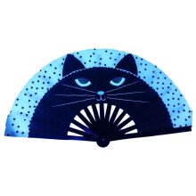 Pekkaxy Folding Hand Fan for Rave, Glow Clack Fan – Chinese/Japanese Style, Unisex Large Festival Fan