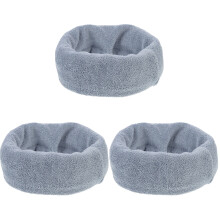 3Pcs Portable Grey Dog Snood Elastic Puppy Earmuff Warm Pet Accessory