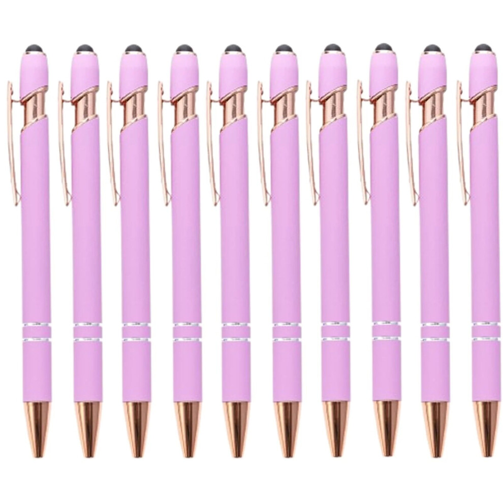 Rose Ballpoint Pens 12-Pack With Stylus Â 1.0Mm Smooth Writing, Refillable Metal Pens Compatible With Touchscreens Gold 9313598187796
