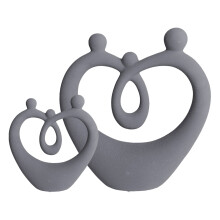 Sunxin White Ceramic Couple Statue – Abstract Love Sculpture, Modern Home Decor for Bedroom, Bookshelf, Mantelpiece, Wedding Table (Compatible with