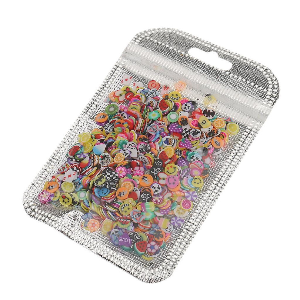 1000x Mixed Style Nail Art Fruit Slice Polymer Clay Stickers Decor Manicure