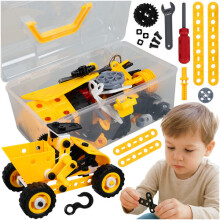 Bausteinset, 100 Teile, Fahrzeuge, Lernspielzeug