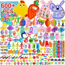 600 pezzi di riempitivi per cestini pasquali per bambini – Antistress, riempitivi per la caccia alle uova, bomboniere, regalini per le calze della