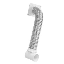 Flexible Aluminum HVAC Ventilation Duct Hose 90 Degree Elbow for Dryer Heating Cooling Exhaust Systems
