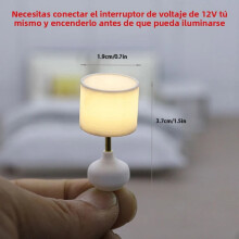 Miniatur-Tischlampe für Puppenhäuser 1:20 – Miniatur-Schreibtischlampe zur Dekoration von Puppenhäusern, Spielzeug für Kinder und Babys