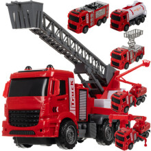 Feuerwehr-Spielzeugset für Kinder, 6-teiliges Rettungsfahrzeug-Set