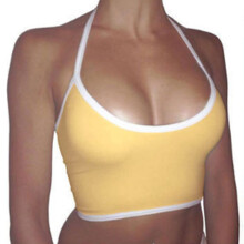 Dam Active FormFlex Buttery Soft Light Support Crop Tank med BH och kontrastfärgade detaljer