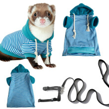 Ferret Leash & Harness Set + Soft Pet Sweater (15x27cm) for Guinea Pig, Hamster, Chinchilla, Teacup Chihuahua – Compatible with Small Pets