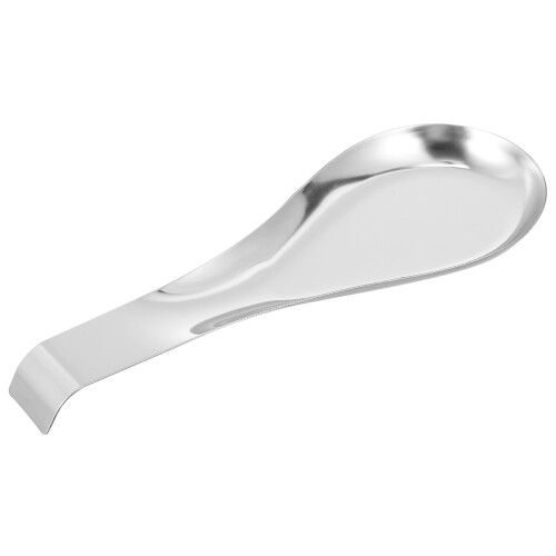 1Pc Stainless Steel Spoon Rack Silver Durable Non-Slip Spoon Pad 2