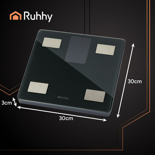 Smart LCD Bathroom Scale, Black, 226kg Capacity
