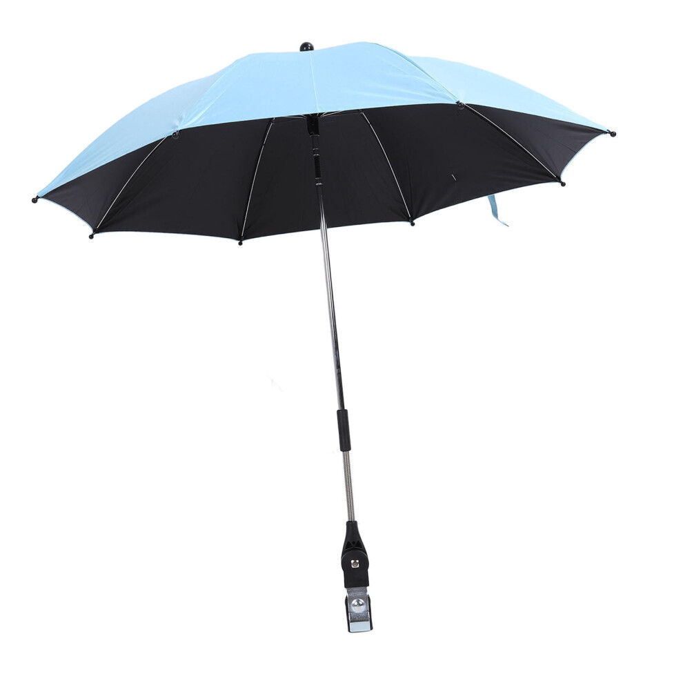 85 Cm Adjustable Baby Stroller Sun Shade Umbrella, Uv‑Protective, Clip‑On, Portable, Blue