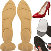Beige Schaumstoff-Einlegesohlen für High Heels, Größen 35-42