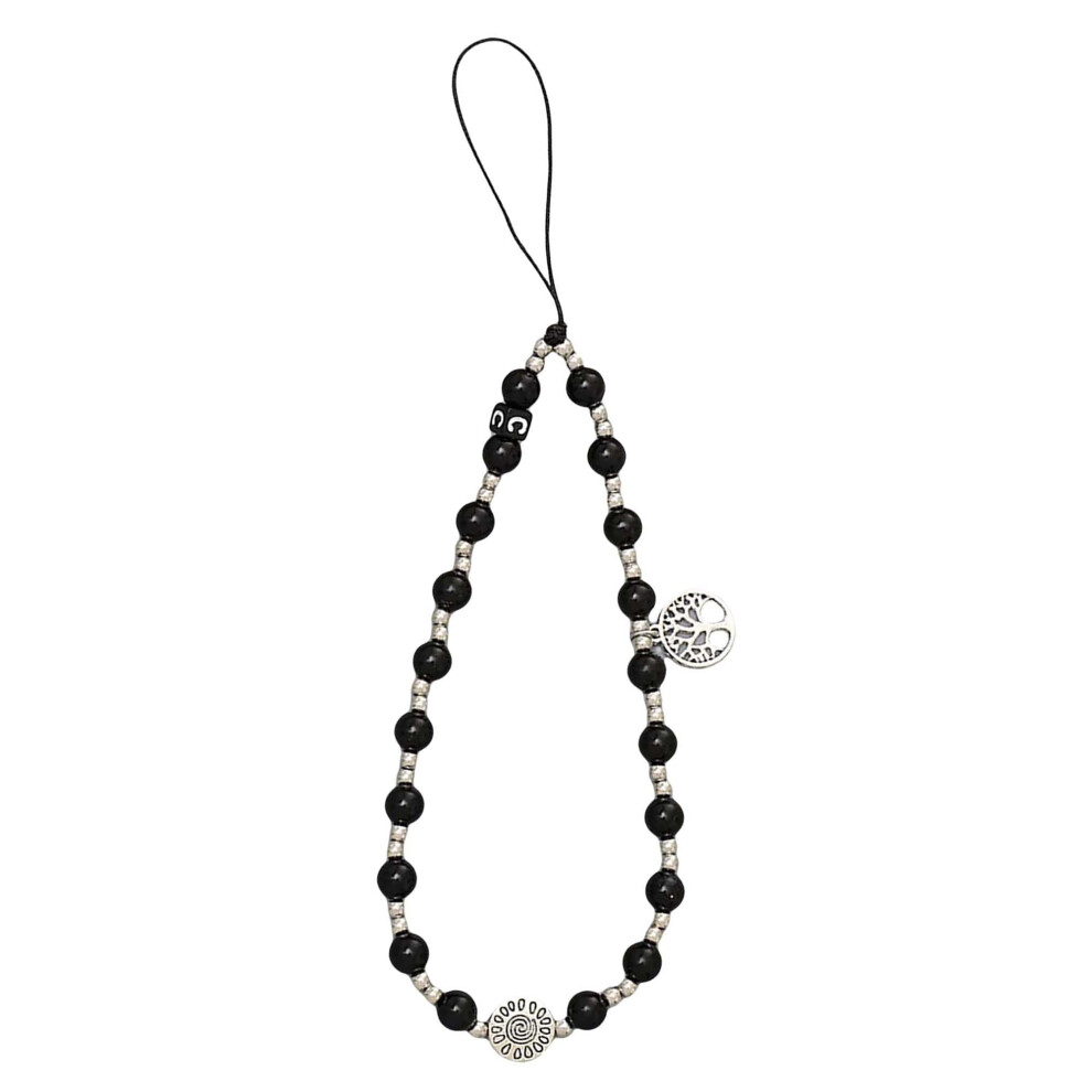 Cute Beaded Phone Charm Bracelet – Stylish Phone Strap Wristlet With Pearl Beads Camera Strap For Women, Trendy Short Phone Chain Accessory 9353595619784