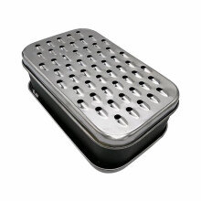 Stainless Steel Cheese Grater with Container, Multi-Purpose Slicer/Shredder/Julienne Tool for Veggies & Cheese + Peeler