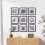 Conjunto de 9 molduras para fotos 12x12 polegadas, pretas. 1