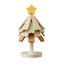 Christmas Tree Silicone Hot Pad 4-Pack, Heat Resistant Trivet & Coaster, Holiday Kitchen Decor (Beige/Green + Star)