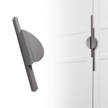 Poignées de protection pour meubles, poignées semi-circulaires modernes en aluminium brossé extra longues pour tiroirs, armoires et portes de