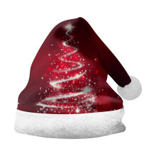 Under $5 Santa Hats Ultra Plush Reversible Christmas Cap with Foldable Brim for Maximum Warmth & Style