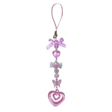 Breloque pour téléphone portable en forme d'étoile avec dragonne – Pendentif esthétique pour sac de téléphone, porte-clés, compatible avec