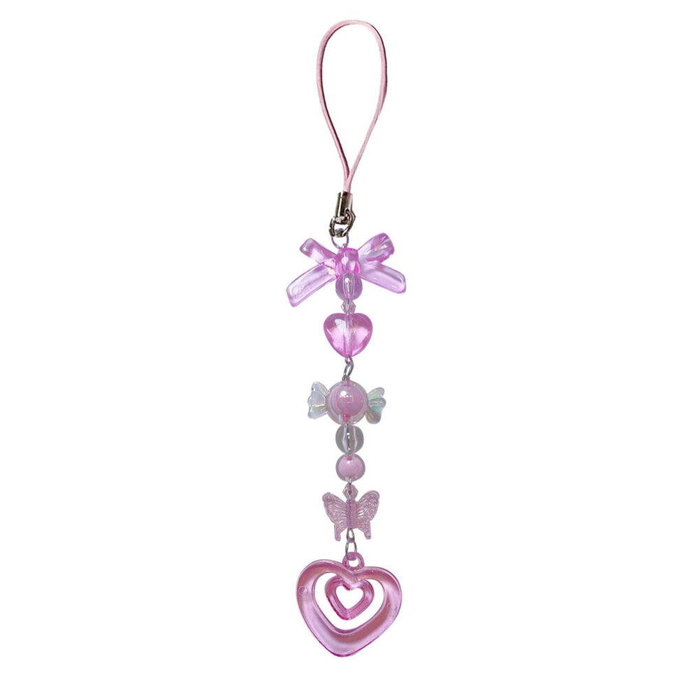 Cute Star Beaded Phone Charm With Wrist Strap Lanyard Â Aesthetic Camera Pendant For Phone Bag, Keychain, Compatible With All Phones 9448990647651