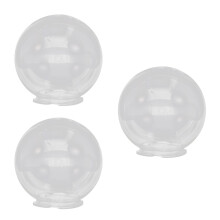 3Pcs Plastic Waterproof Lampshade Outdoor Light Cover Transparent