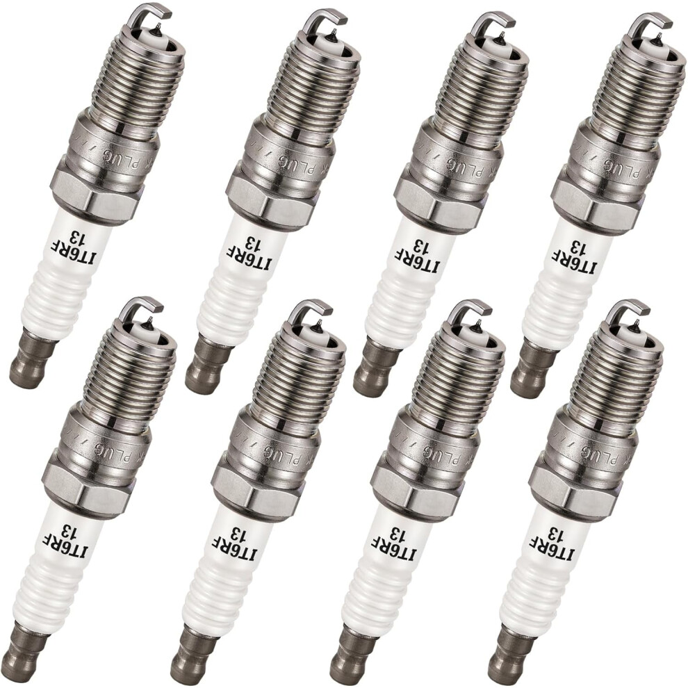 8-Pack Iridium Spark Plugs Compatible With Hummer H2/H3/H3t, Isuzu Ascender, Pontiac G8/Gto, Saab 9-7X, 4.8Lâ6.2L V8, Replaces 3186 & Tr5gp 9313598186454