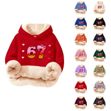 Sweat à capuche d'hiver multicolore à imprimé glace pour garçon