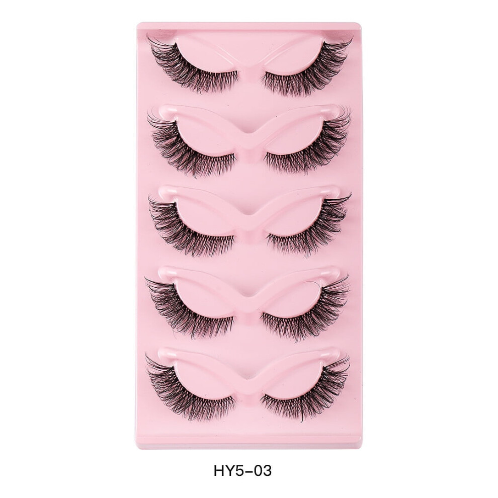 5 Pairs Eye Natural Look False Eyelashes