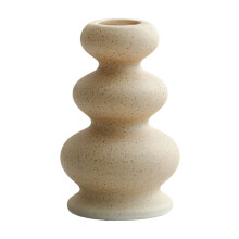 Ceramic Tea Light Candle Holder, Romantic Dining Table Centerpiece Home Decor, Beige