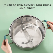 Lot de 2 protège-poignées en silicone pour casseroles et poêles, avec isolation thermique.