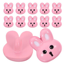 12Pcs Pink Resin Small Rabbit Buttons for Childrens Clothing and Craft Projects