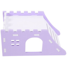Slitesterkt fiolett PVC-hamstergjemmested for små kjæledyr, flerbruks lekely 18 x 18 x 20 cm