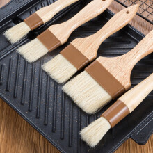 1Pack Kitchen Pastry Brush Wooden Design for Baking with High Temperature Resistance
