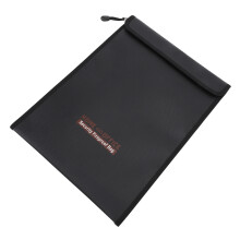 Borsa in silicone resistente al fuoco e fibra di vetro per documenti 280x380mm impermeabile con cerniera