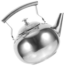 Silver Stainless Steel Whistling Stove Teapot Boiling Kettle for Home Tea Brewing