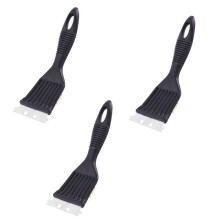 3Pcs Grill Brush with Scraper Copper Wire Bbq Cleaning Tool for Grill Maintenance Black