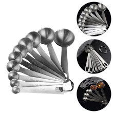 Ensemble de 10 cuillères doseuses en acier inoxydable pour la pâtisserie et la cuisine maison