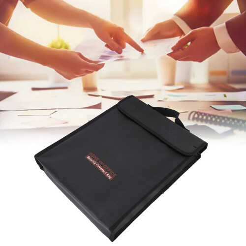 Borsa per Documenti Impermeabile e Ignifuga 30x38cm Sicura per Valuables e Gioielli