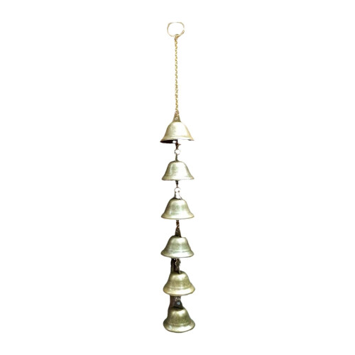 Wind Chime Hanging Bell Vintage Cast Iron6Pieces