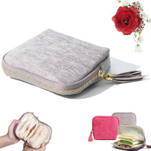 Mála Seodra Taistil le Póca Zipáilte, Eagraitheoir Gan Snaidhm do Chluaise, Muince & Fáinní - Pouch Fillte Iniompartha