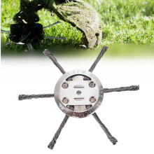 Universeller Drahttrimmerkopf aus Stahl, 6-Zoll-Drahtrimmerkopf aus Stahl, Drahttrimmerkopf aus Stahl für Weed Eater Rasenmäher-Auffangschale (6