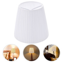 Abat-jour en tissu blanc pour lampe de bureau. Adoucit la lumière, protège les yeux et s'installe facilement. 16,5 cm (6,5 pouces).