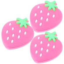 Tennis Racket Shock Absorber Dampeners Strawberry Design 3 Pieces Dampener for Racquets