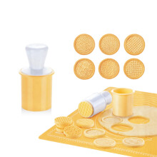 Lot de 6 emporte-pièces en relief pour biscuits, crêpes et desserts – Moules à décorer soi-même, compatibles avec les emporte-pièces standards