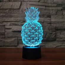 3D Pineapple & Bear Illusion Night Light, "I Love You" Gift for Him, Neon Love Lamp – Compatible with US/EU Outlets